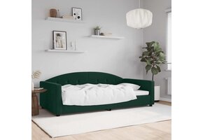 vidaXL Slaapbank 100x200 cm Fluweel Donkergroen | -35%