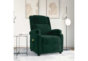 vidaXL Massagestoel Fluweel Donkergroen - 55% Korting