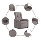 vidaXL Fauteuil Verstelbaar Stof Taupe - 35% Korting!