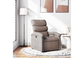 vidaXL Fauteuil Taupe (60% korting) - Verstelbaar & Comfortabel