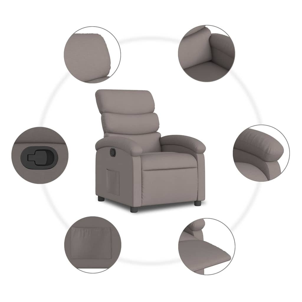 vidaXL Fauteuil Taupe (60% korting) - Verstelbaar & Comfortabel