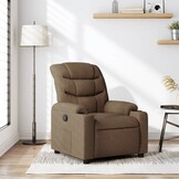 vidaXL Fauteuil verstelbaar stof bruin - 35% Korting!