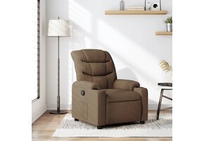 vidaXL Fauteuil verstelbaar stof bruin - 35% Korting!