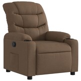 vidaXL Fauteuil verstelbaar stof bruin - 35% Korting!