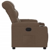 vidaXL Fauteuil verstelbaar stof bruin - 35% Korting!