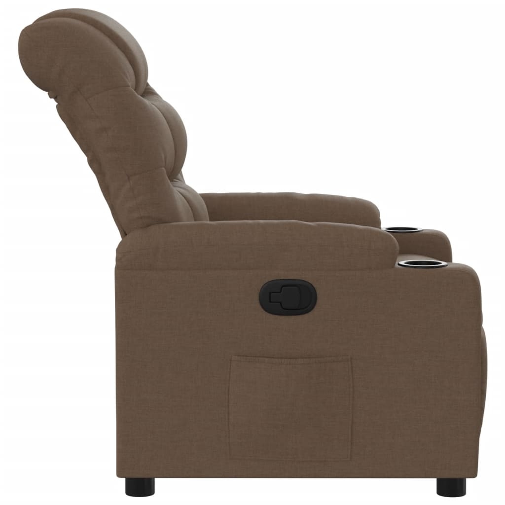 vidaXL Fauteuil verstelbaar stof bruin - 35% Korting!