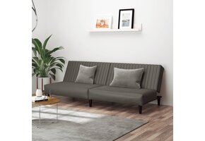 vidaXL Slaapbank 2-zits - Kunstleer Grijs - 30% Korting!