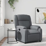 vidaXL Fauteuil Kunstleer Grijs - 30% Korting