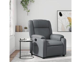 vidaXL Fauteuil Kunstleer Grijs - 30% Korting