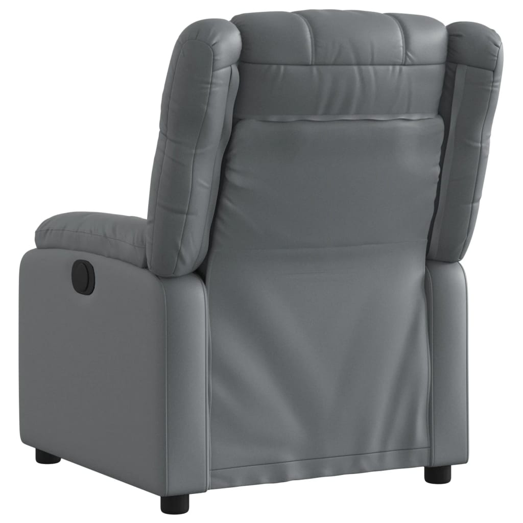 vidaXL Fauteuil Kunstleer Grijs - 30% Korting