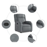 vidaXL Fauteuil Kunstleer Grijs - 30% Korting