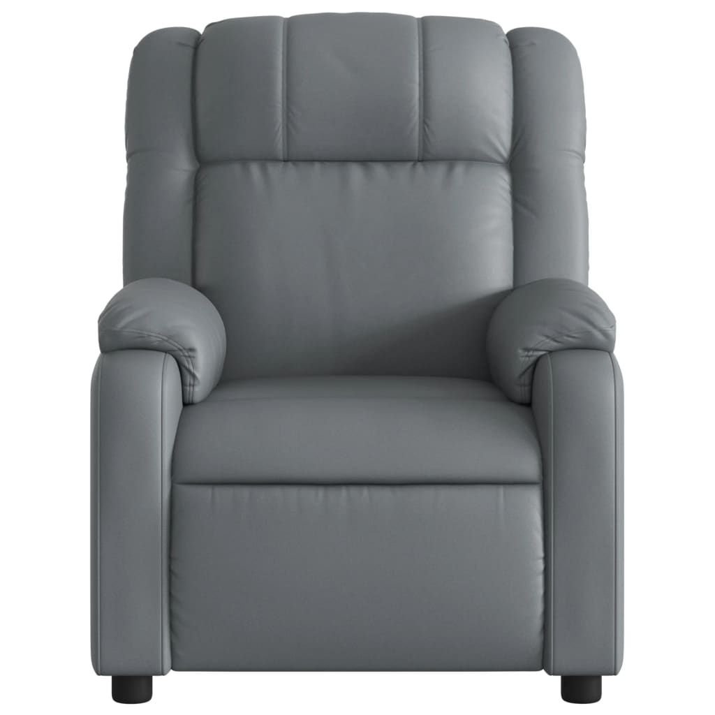 vidaXL Fauteuil Kunstleer Grijs - 30% Korting