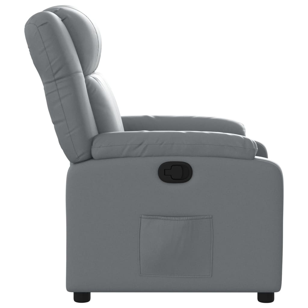 vidaXL Fauteuil Kunstleer Grijs - 30% Korting