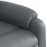 vidaXL Fauteuil Kunstleer Grijs - 30% Korting