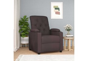 vidaXL Fauteuil Verstelbaar Stof Donkerbruin - 35% Korting