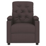 vidaXL Fauteuil Verstelbaar Stof Donkerbruin - 35% Korting