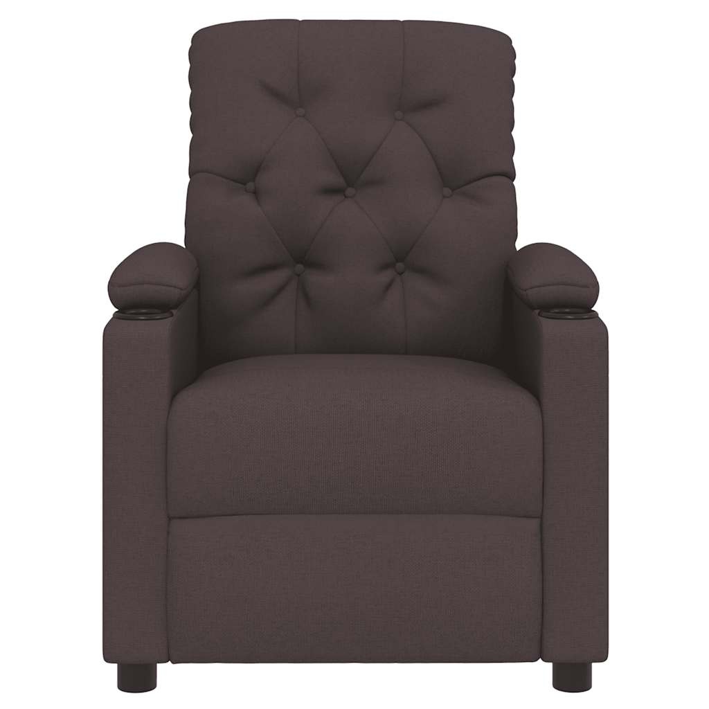 vidaXL Fauteuil Verstelbaar Stof Donkerbruin - 35% Korting