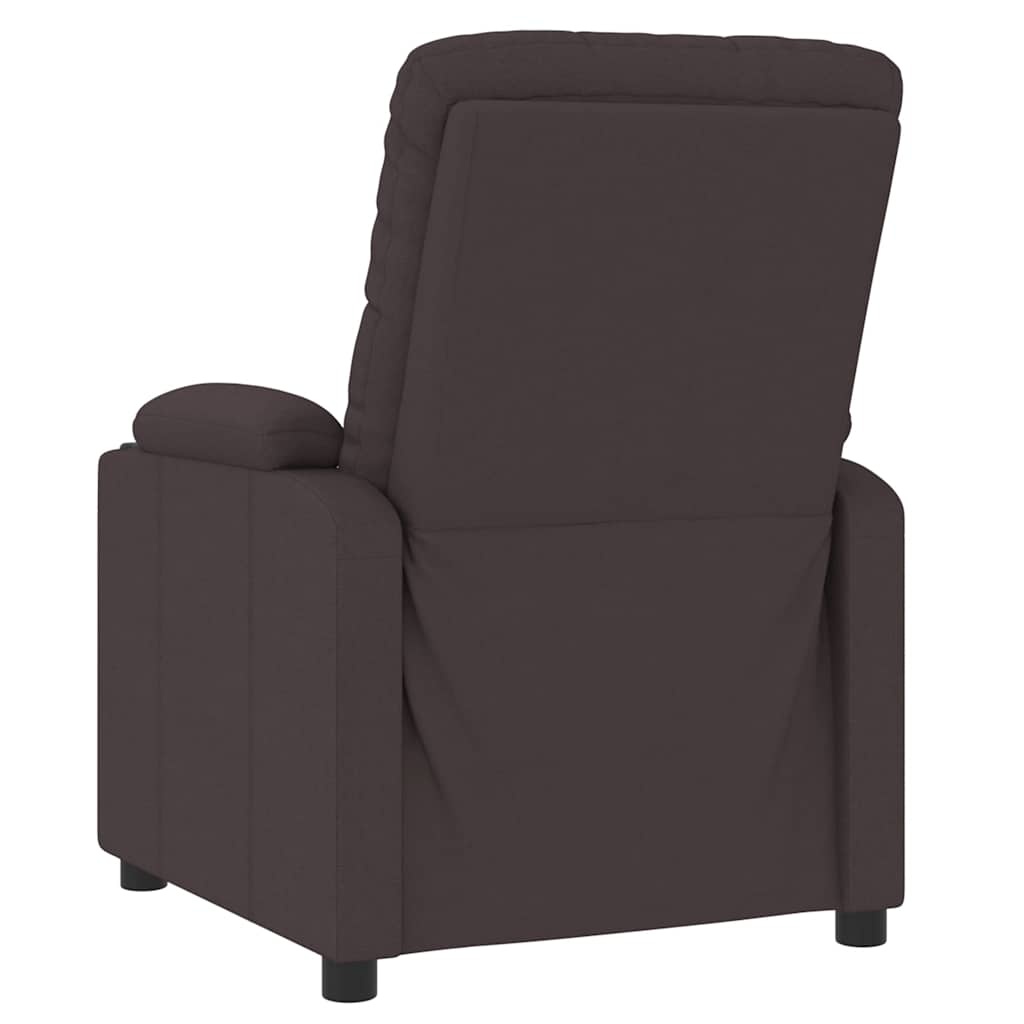 vidaXL Fauteuil Verstelbaar Stof Donkerbruin - 35% Korting