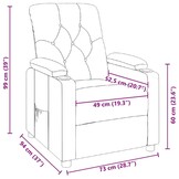 vidaXL Fauteuil Verstelbaar Stof Donkerbruin - 35% Korting