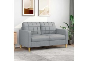 vidaXL Tweezitsbank 140cm - Stof Lichtgrijs | Nu 35% Korting!