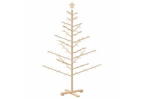 VidaXL Houten Kerstboom Naturel 150 cm - 65% Korting