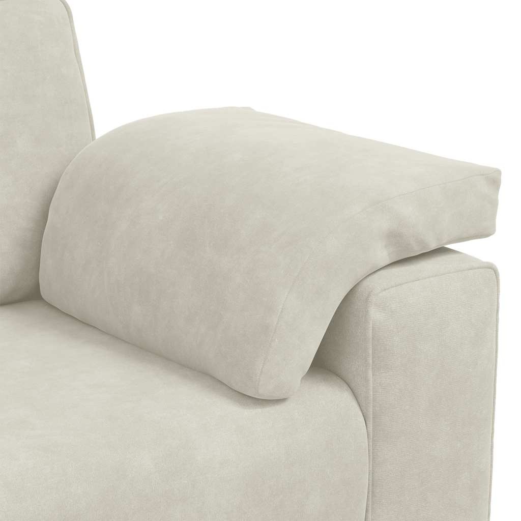 vidaXL 3-zitsbank Crème Fluweel - 60% Korting