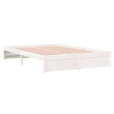 vidaXL Bedframe Massief Hout Wit 140x200 cm - 47% Korting!
