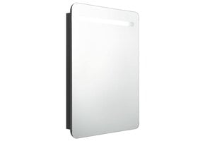 vidaXL Badkamerkast met spiegel & LED - Zwart (47% KORTING)