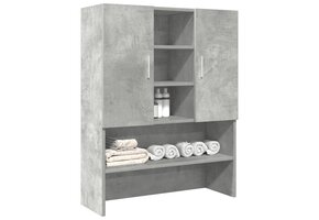 vidaXL Wasmachinekast 70,5x25,5x90 cm betongrijs