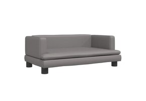 vidaXL Kinderbank met 76% korting - 80x45x30 cm Kunstleer Grijs