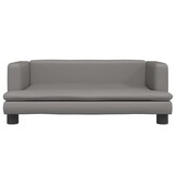 vidaXL Kinderbank met 76% korting - 80x45x30 cm Kunstleer Grijs