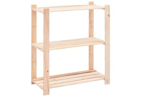 vidaXL Opbergrek Grenenhout 3-laags 80x38x90 cm - 41% Korting!