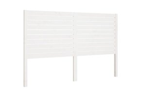 vidaXL Hoofdbord 206x4x100 cm massief grenenhout wit