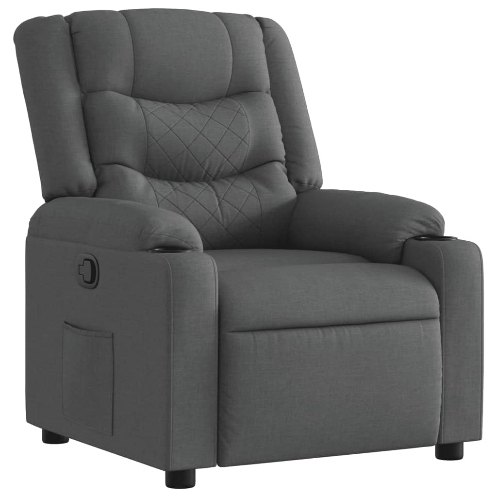 vidaXL Fauteuil, Verstelbaar Stof Donkergrijs - 35% Korting!
