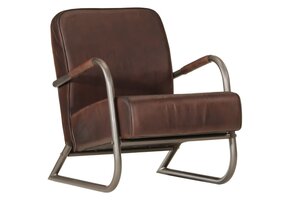 vidaXL Fauteuil Echt Leer Bruin - 35% Korting
