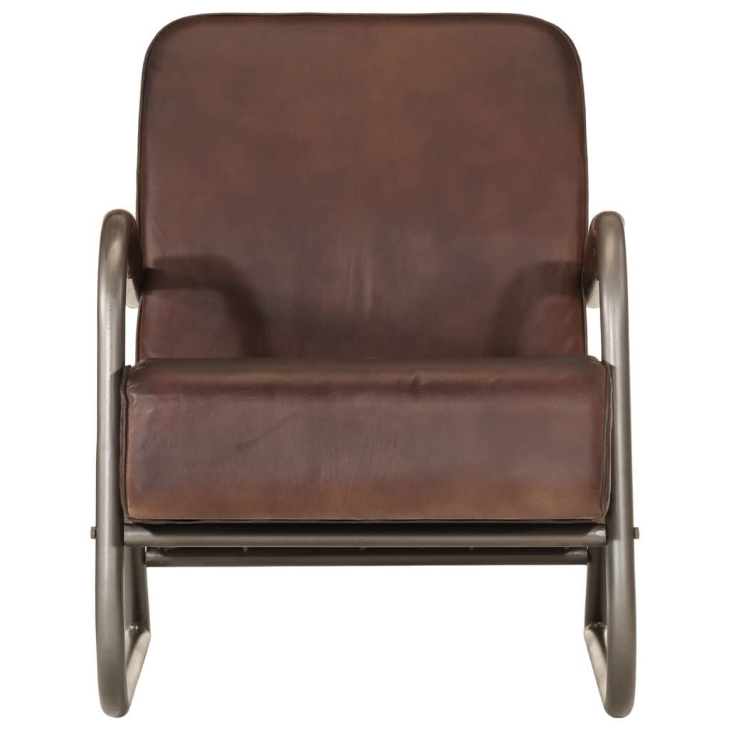 vidaXL Fauteuil Echt Leer Bruin - 35% Korting