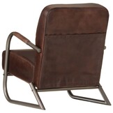 vidaXL Fauteuil Echt Leer Bruin - 35% Korting