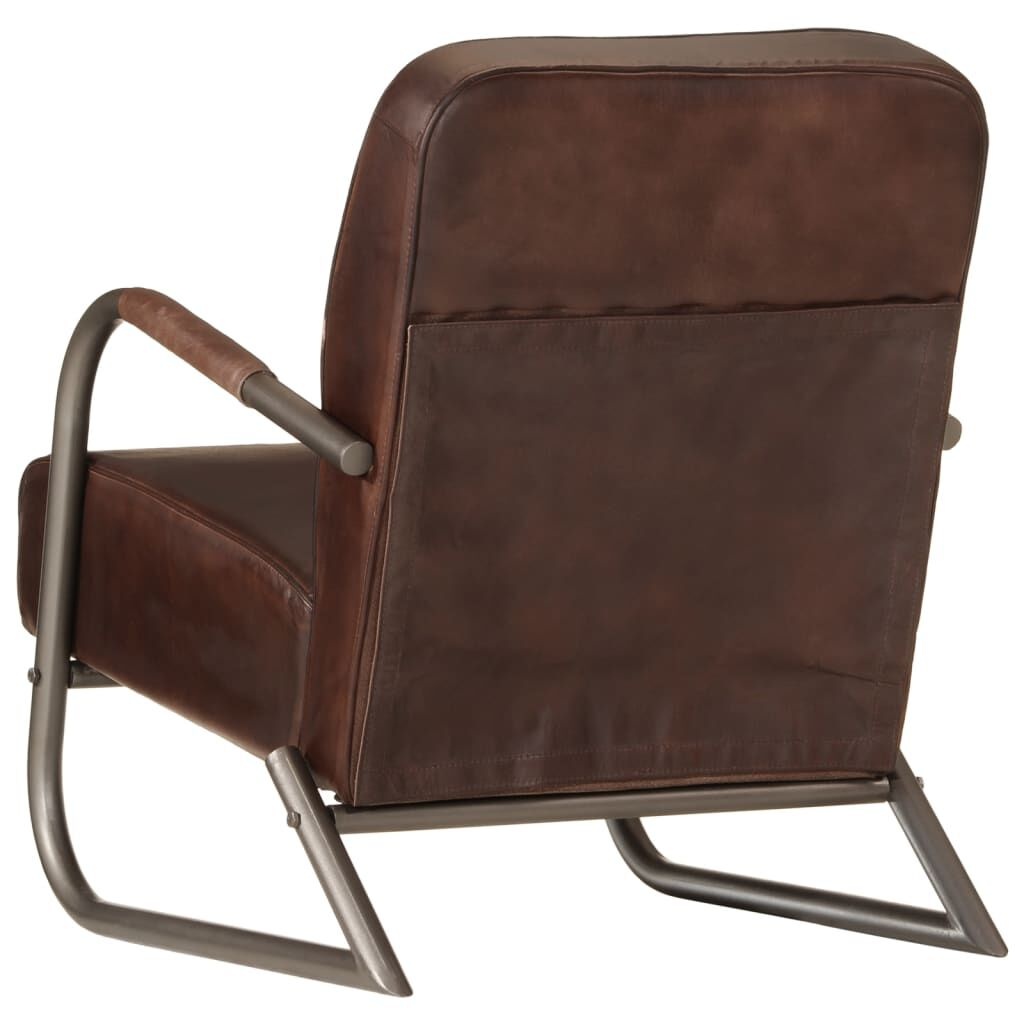 vidaXL Fauteuil Echt Leer Bruin - 35% Korting