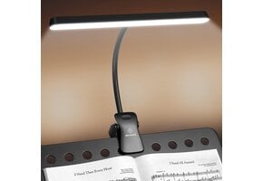 Glocusent 57 LED Super Bright Music Stand Light, Eye Caring Clip-on Piano Light, 3 Color & 5 Brightness, USB-C Rechargeable, Long Lasting up to 140 Hrs, Perfect for The Piano, Sheet Music, Guitar