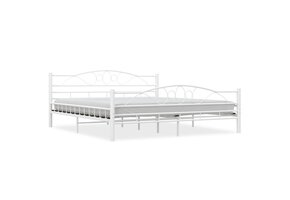 vidaXL Bedframe Metaal Wit 180x200 cm - 64% Korting!