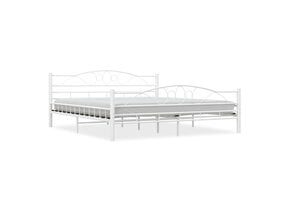 vidaXL Bedframe metaal wit 180x200 cm