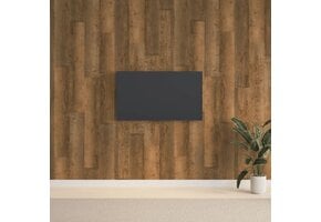 vidaXL Wandpanelen houtlook 2,06 m² PVC bruin