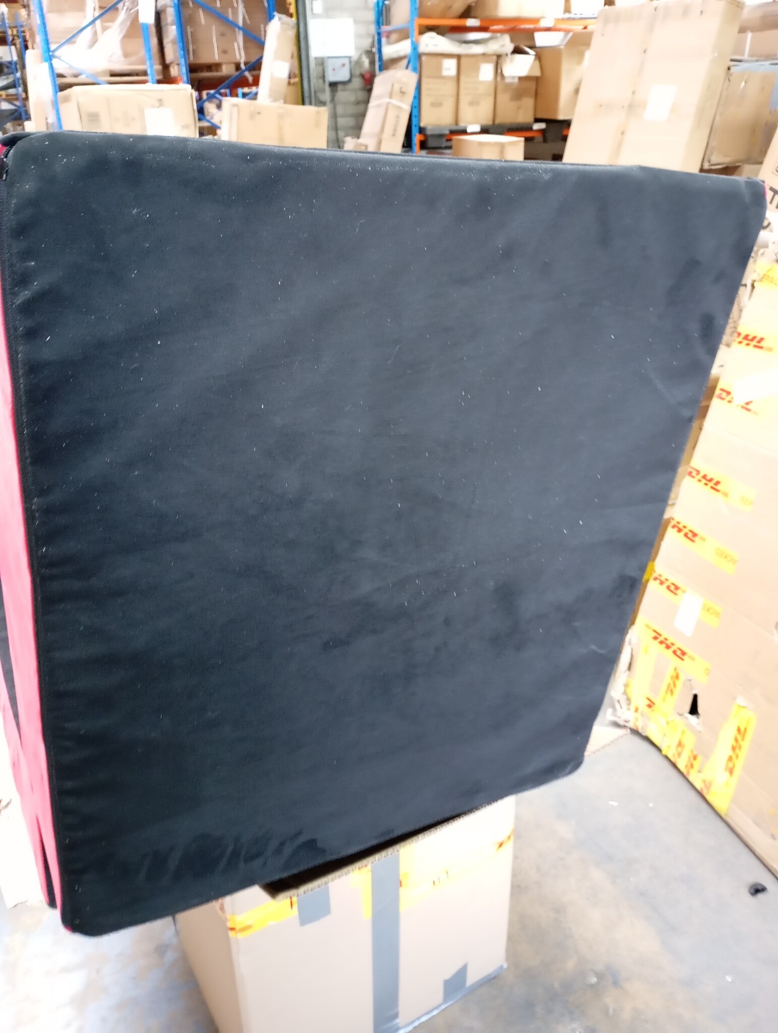 Relax sofa opvouwbaar zwart & rood