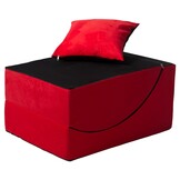 Relax sofa opvouwbaar zwart & rood
