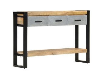 vidaXL Wandtafel 110x30x76 cm massief ruw mangohout