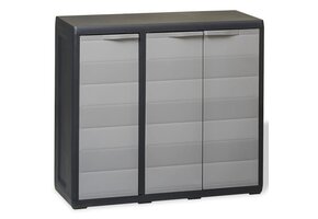 VidaXL Tuinkast 2 schappen zwart/grijs - 64% Korting