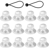 12 stuks zuignappen met schroefdraad, zuignappen met schroefdraad, extra sterk, transparante zuignappen met kartelmoer, zonder boren, voor camper, luifel, auto, decoratie, ophanging, met 2