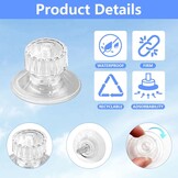 12 stuks zuignappen met schroefdraad, zuignappen met schroefdraad, extra sterk, transparante zuignappen met kartelmoer, zonder boren, voor camper, luifel, auto, decoratie, ophanging, met 2