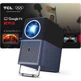 TCL A1s Beamer 4K Full HD, Officieel Google TV (APV/Netflix/Disney), 2x Dolby 8W, 600 ISO Lumen, Bluetooth en WIFI, Autofocus, Trapeziumcorrectie, voor Telefoon- en Gameprojectie, Thuisbioscoop