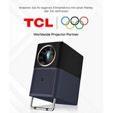 TCL A1s Beamer 4K Full HD, Officieel Google TV (APV/Netflix/Disney), 2x Dolby 8W, 600 ISO Lumen, Bluetooth en WIFI, Autofocus, Trapeziumcorrectie, voor Telefoon- en Gameprojectie, Thuisbioscoop